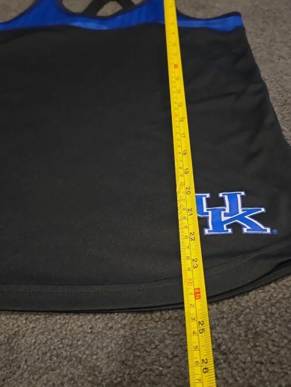 Colosseum UK Black and Royal Blue Racerback Tank Top - Picture 4 of 4